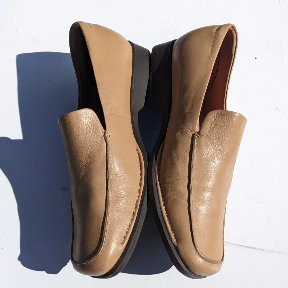 RockPort Tan leather loafers, slip on shoes 8.5W - Picture 10 of 11